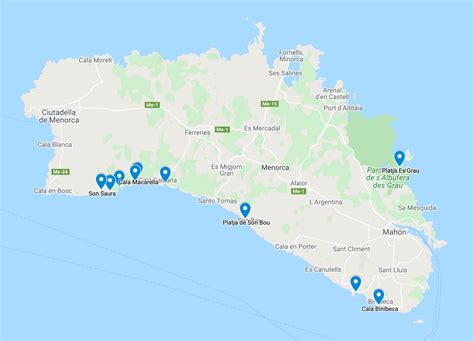 gay beach menorca|Menorca Gay Map 2025